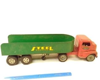  vintage Tonka toys steel carrier grain hauler