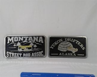 Car club plaques plates