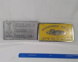 Car club plaques plates