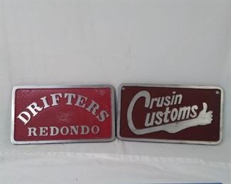 Car club plaques plates