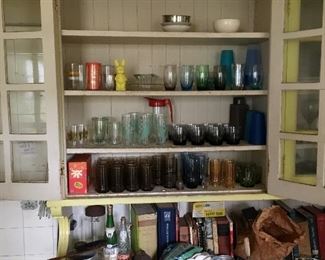 Glass sets in kitchen