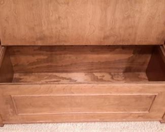 Adorable oak bench with storage under seat. Like new.