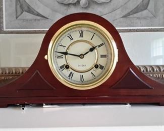 Spiegel mantle clock with chimes in beautiful condition.