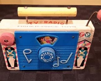 Very vintage Fisher-Price "TV-Radio". Works!