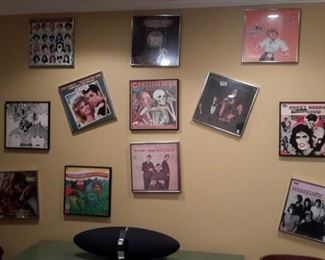 Framed records (includes albums).
