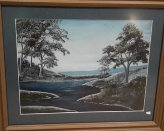 Original watercolor by Pleas Oliver, with COA.