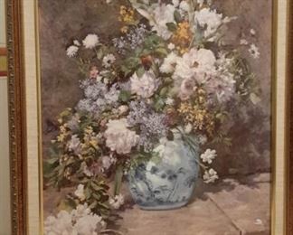 "Spring Bouquet" framed print by Renoir. 