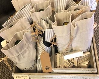 Wine Bags, Wooden Tags