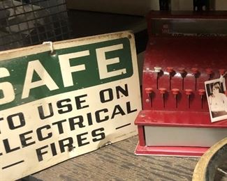 Vintage Signs, Vintage Child's Cash Register