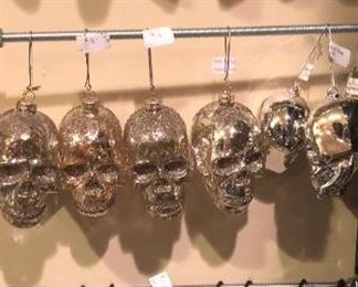 Mercury Skull Ornaments and Spiders!