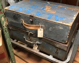 Blue Wooden Suitcase Alaska to Pennsylvania