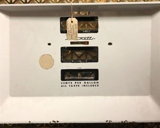White Enamel "Bemmett" Gas Pump Front