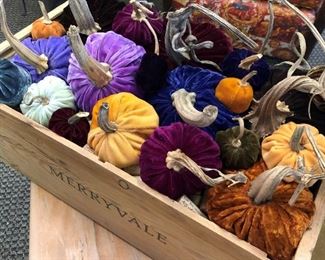 Handmade Velvet Pumpkins Assorted Sizes