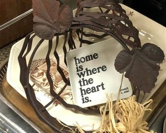 "Home is Where the Heart Is", Rustic Cornucopia, Platters and Plates