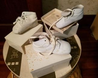 vintage baby shoes with boxes