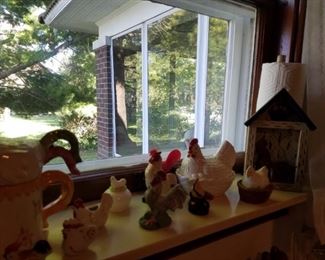 lots of chickens and roosters