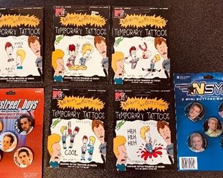 Hundreds of Backstreet Boys, *NSYNC Buttons, Beavis and Butthead Transfers 