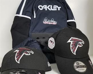 Oakley Back Pack & Falcon Hats