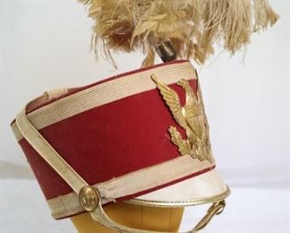 antique french marching military hat