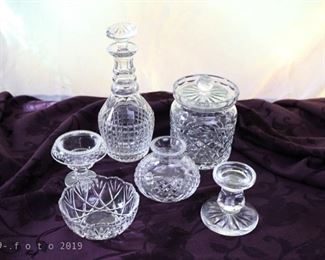 Glass and crystal serving dishes