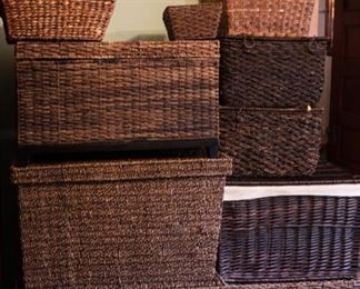 Large collection of storage baskets