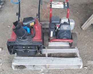 Simpson Pressure Washer and Toro Power Cleaner