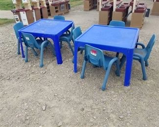 (2) Childrens Tables With 4 Chairs