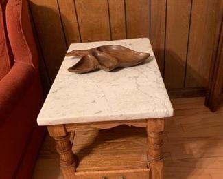 End Table with Marble Top