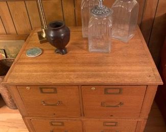 Four drawer Oak File Cabinet