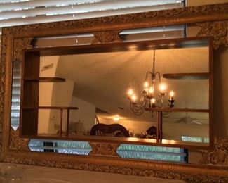 Vintage Hollywood Regency Shadowbox mirror, sorry pictures are not too good, it is fabulous $115.00
