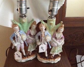 antique small bedroom lamps, perfect condition