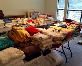 linens, sweaters, sweatshirts, etc
