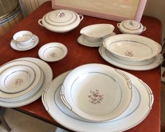 Noritake Stanton # 5407 , 12 place settings and 8 serving pieces