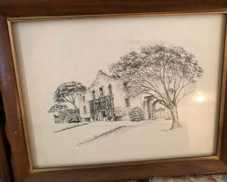 Alamo pen and ink
