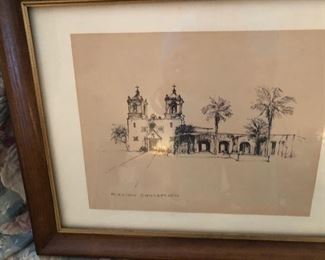 Mission Conception pen and ink