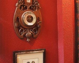 Nice Carved Vintage German Barometer