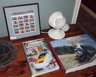 Train Books and Framed Stamps