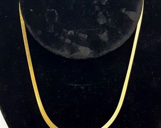 Jewelry Gold Herringbone Necklace