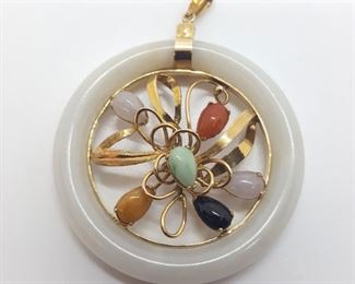 Jewelry Gold Jade Pendant