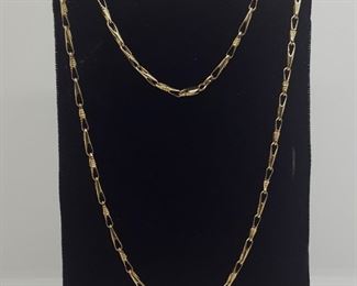 Jewelry Gold Necklace Wide Link