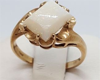 Jewelry Gold Opal Ring