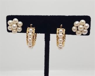 Jewelry Gold Pearl Earrings