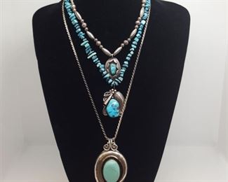Jewelry Sterling NA Turquoise Necklaces