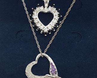 Jewelry Sterling Necklaces Bird HEart Etc