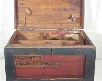 Furniture American AntiqueTool Chest Fold Art