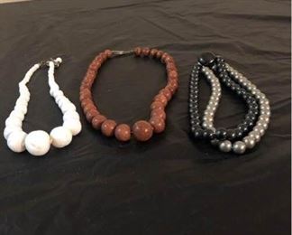 Group of Large Beaded Necklaces