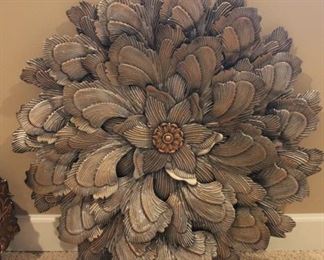 Large round metal wall sculpture