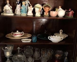 Vintage pottery and glass.