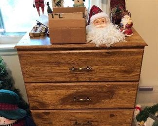 Chest of drawers; more Christmas.