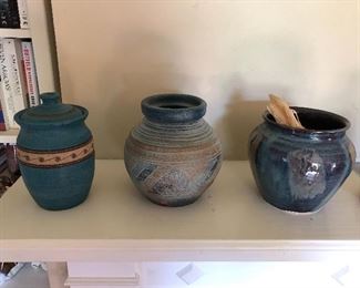 Native American-inspired pottery.